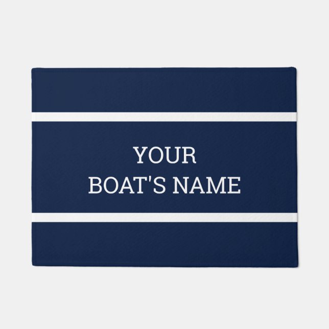 Tapete Mat Dock do Nome Personalizado do Barco (Frente)