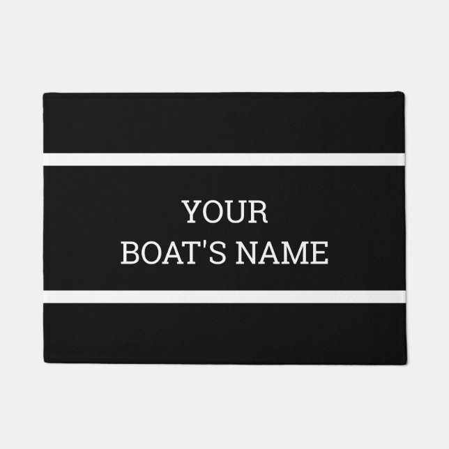 Tapete Mat Dock do Nome Personalizado do Barco (Frente)