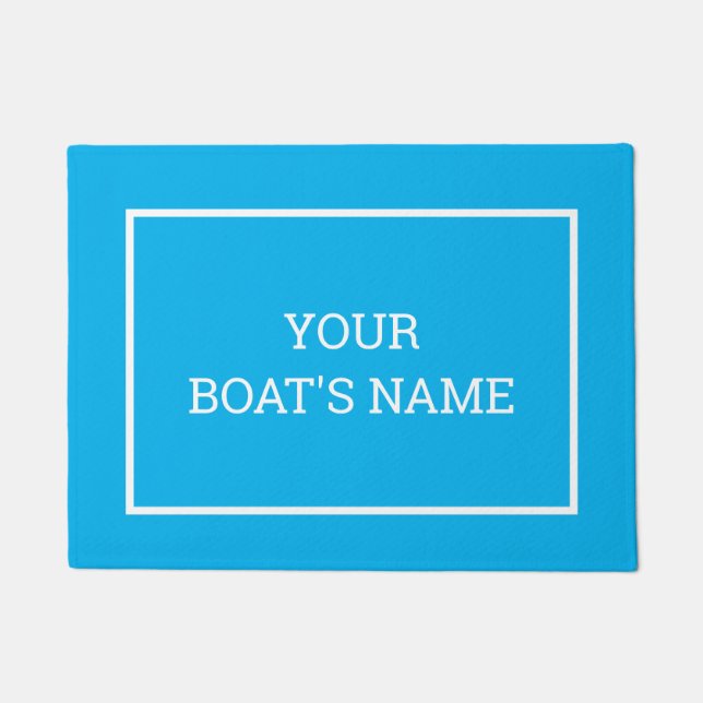 Tapete Mat Dock do Nome Personalizado do Barco (Frente)