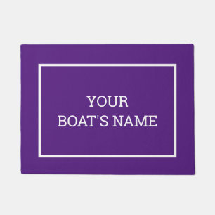 Tapete Mat Dock Nome do Barco Roxo Personalizado