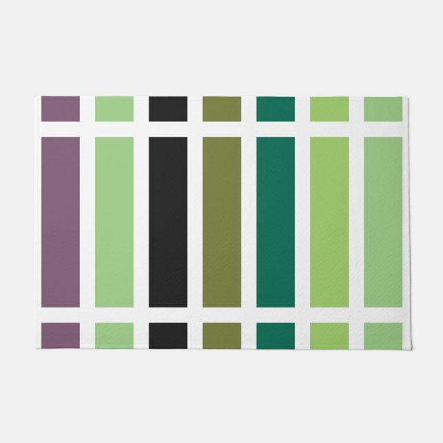 Tapete Matizes Pretos Roxos Verdes (Frente)