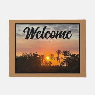 Tapete Matriz de Boas-vindas Tropical Sunset