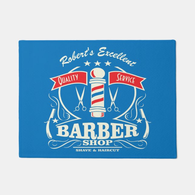 Tapete Matriz de entrada de barbearia (Frente)