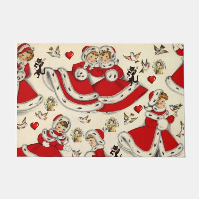 Tapete Matriz de Natal, Vintage (Frente)