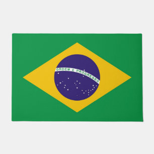 Tapete Matriz de porta com bandeira do Brasil