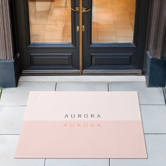 Tapete Matriz de porta de boas-vindas, cor-de-rosa, de do