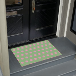 Tapete Matriz de porta de bolinhas (verde de sábado e ros
