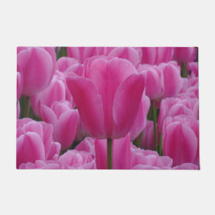 Tapete Matriz de porta de tulipa rosa