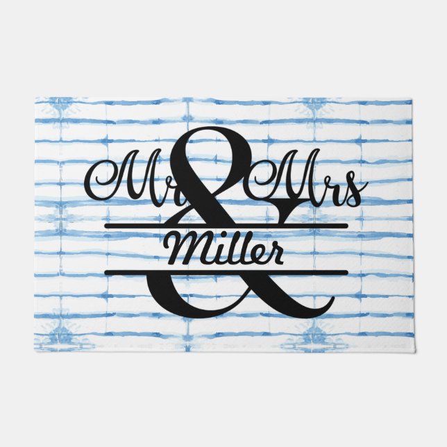 Tapete Matriz de porta do Shibori Personalizado Personali (Frente)