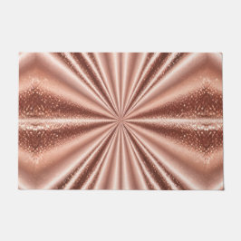 Tapete Matriz de porta Dourada com Rosa metálico