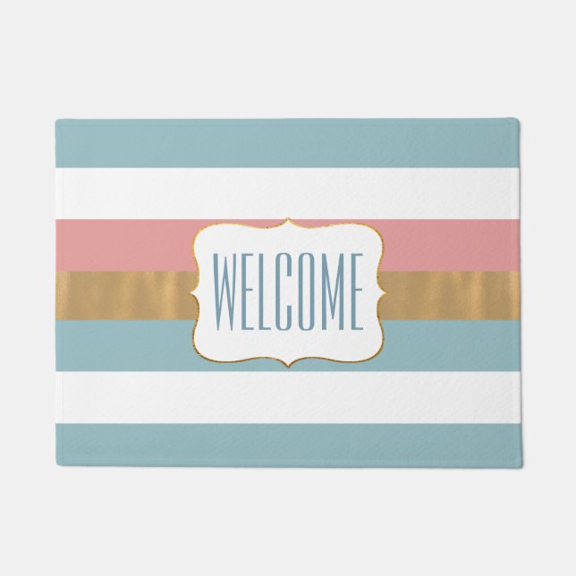 Tapete Matriz de porta em tiras modernas (Frente)