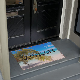 Tapete Matriz de porta frontal do tema de praia personali