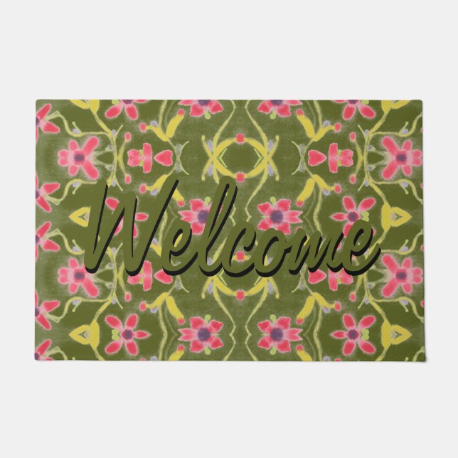 Tapete Matriz De Porta Moderna Com Um Padrão Bonito (Frente)