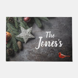 Tapete Matriz de porta personalizada inspirada no Natal