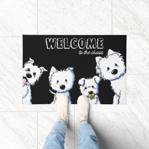 Tapete Matriz de Portas Negras do Westie Home