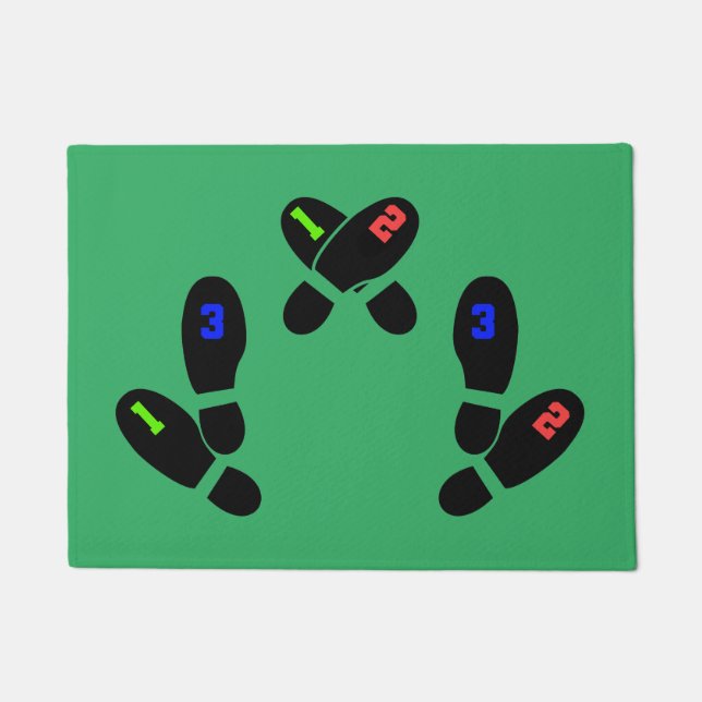 Tapete Matriz de posicionamento dos pés (tamanho da juven (Frente)