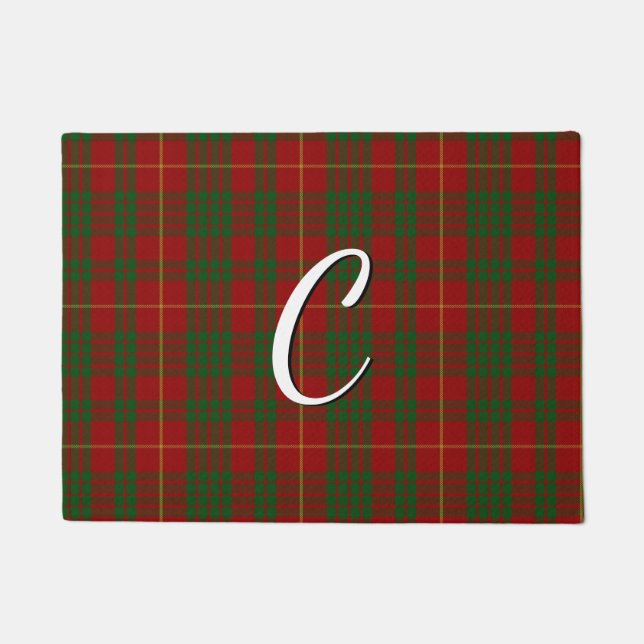 Tapete Matriz de Xadrez de Cameron Tartan Monogramada (Frente)
