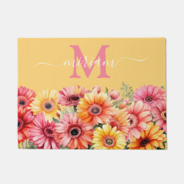 Tapete Matriz do chão da cozinha de luxo: Gerbera Daisies