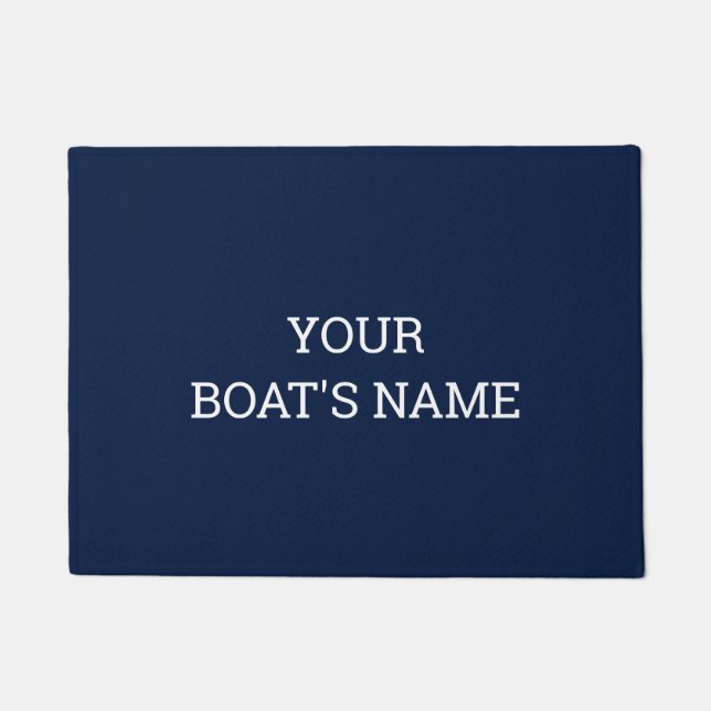 Tapete Matriz Dock Mat de Nome de Barco Personalizado (Frente)