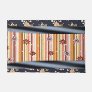 Tapete Matriz Floral de Porta de Stripe