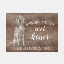 Tapete Matriz Personalizada de Portas do Cão Weimaraner