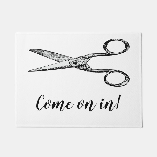 Tapete Matt bem-vindo do cabeleireiro (Frente)