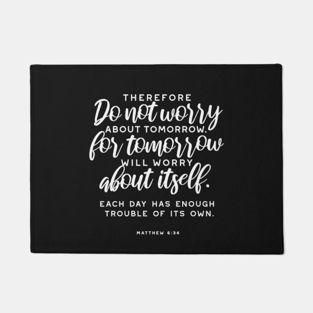 Tapete Matthew 6:34 Bíblia Verse (Frente)