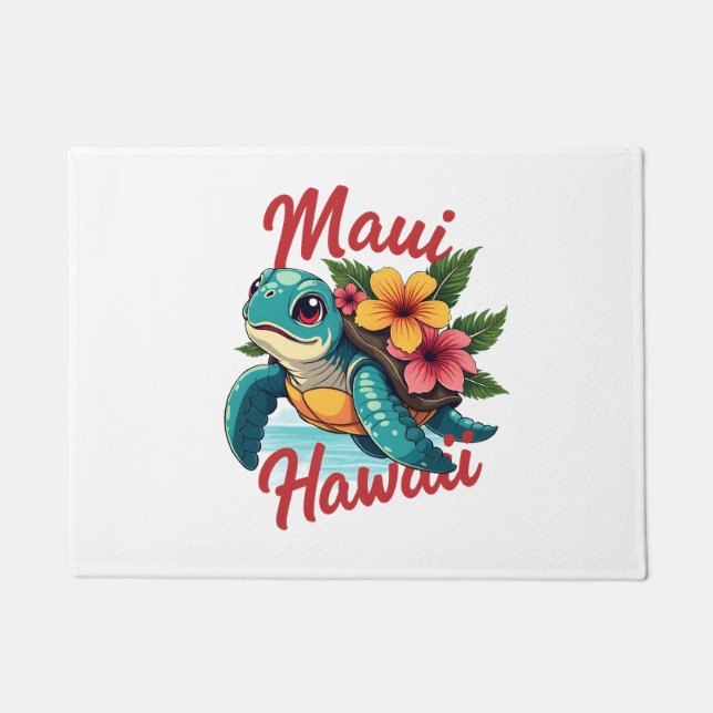 Tapete Maui Hawaii T Shirt Girl Miúdas Crianças Tartaruga (Frente)