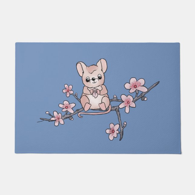 Tapete Maus auf Blütenzweig (Frente)