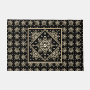 Tapete Medalhões Doormat Sepia a preto