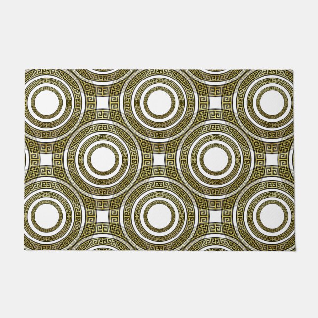 Tapete Medidor-Chave Grego em Simetria Geométrica Artdeco (Frente)