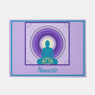 Tapete Meditação de Namaste Buddha Yoga Boas-vindas Esp