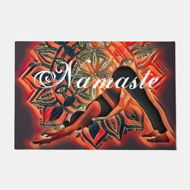 Tapete Meditação Mandala Yoga Namaste Espiritual (Frente)