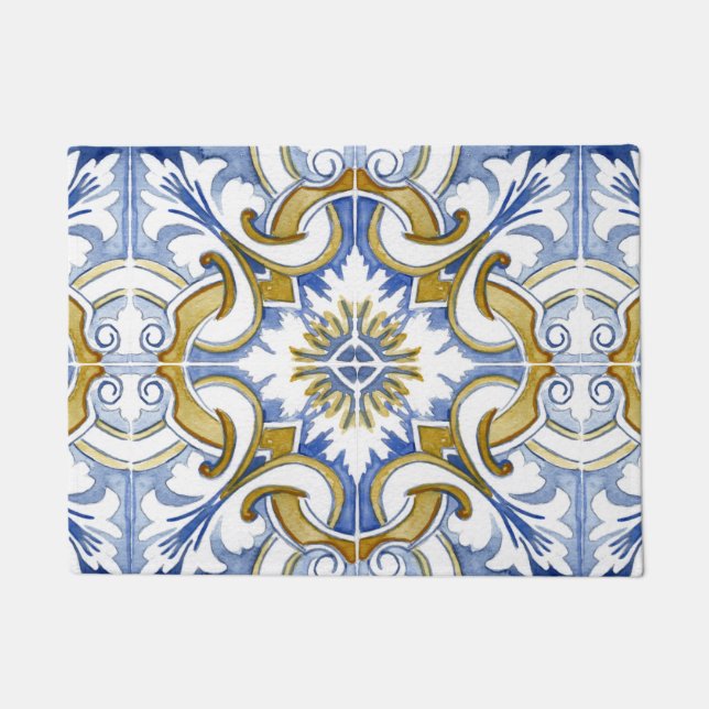 Tapete Mediterranean tiles, majolica,Sicilian style     (Frente)