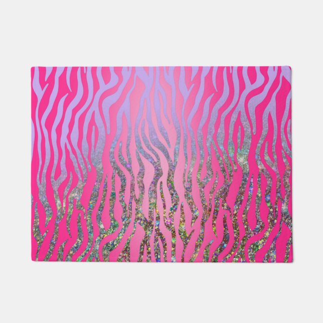 Tapete Meio Brilho Impressão Tigre Rosa (Frente)