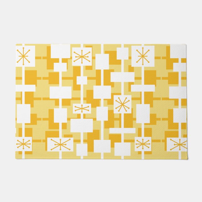 Tapete Meio século amarelo geométrico (Frente)