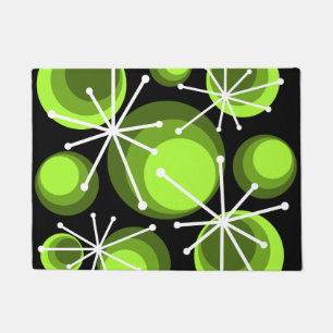 Tapete Meio século Círculos Starbursts Chartreuse