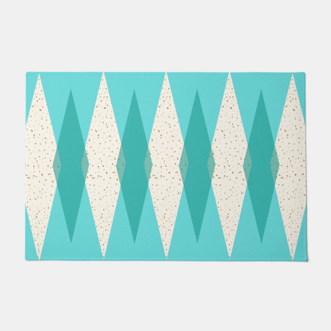 Tapete Meio século Moderno Argyle Door Mat (Frente)
