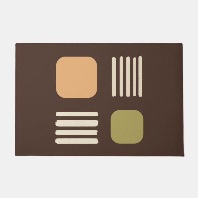 Tapete Meio século Moderno - Linhas Quadradas Minimalista (Frente)