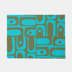 Tapete Meio século Moderno Piquet Turquoise — Padrão Oleí
