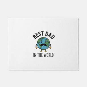 Tapete Melhor Pai do Mundo Earth Bigode Camisa Design_