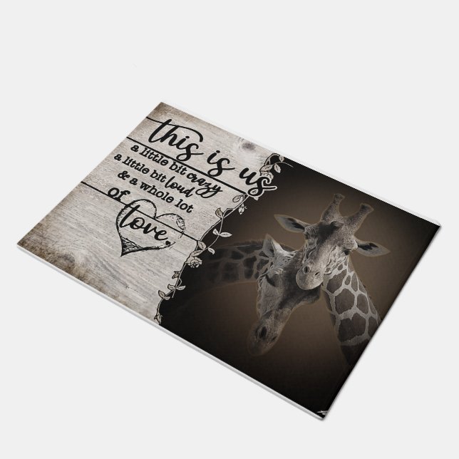 Tapete Melhor Porta Design Giraffe, Amantes de os animais (Inclinado)