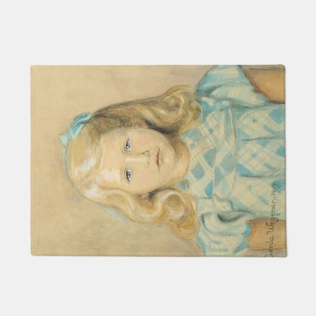 Tapete Menina Bonita Com Cabelo Louro (Frente)