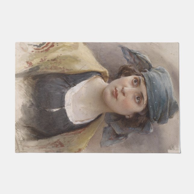 Tapete Menina com véu verde (por Ludwig Passini) (Frente)