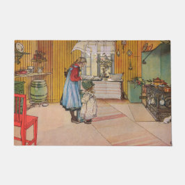 Tapete Meninas na cozinha (Arte Sueca Clássica)