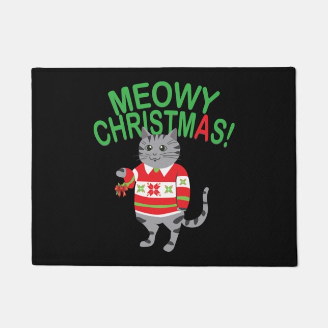 Tapete Meowy Cat Natal (Frente)