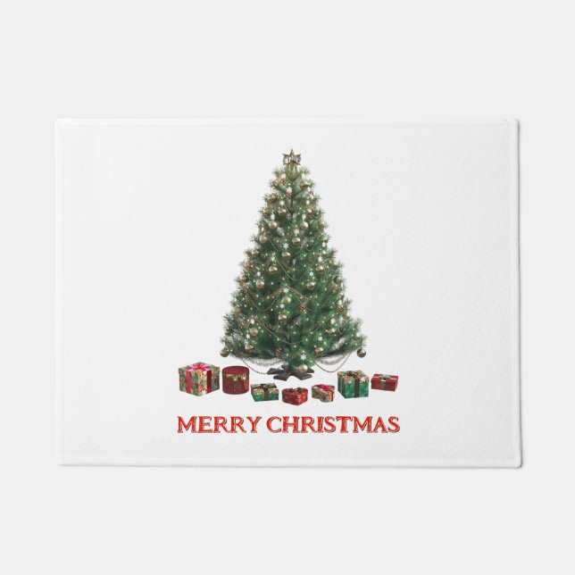 Tapete Merry Christmas. Tree (design 1) with gifts (Frente)