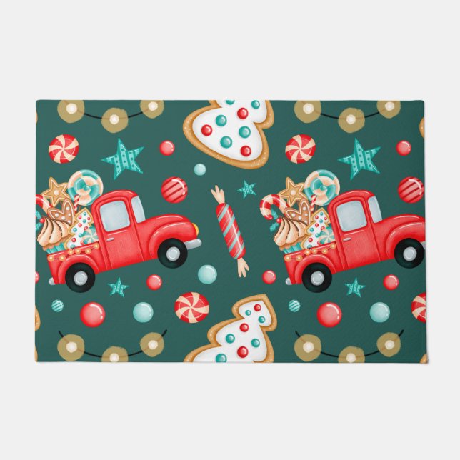 Tapete Merry Christmas Watercolor personalizado (Frente)