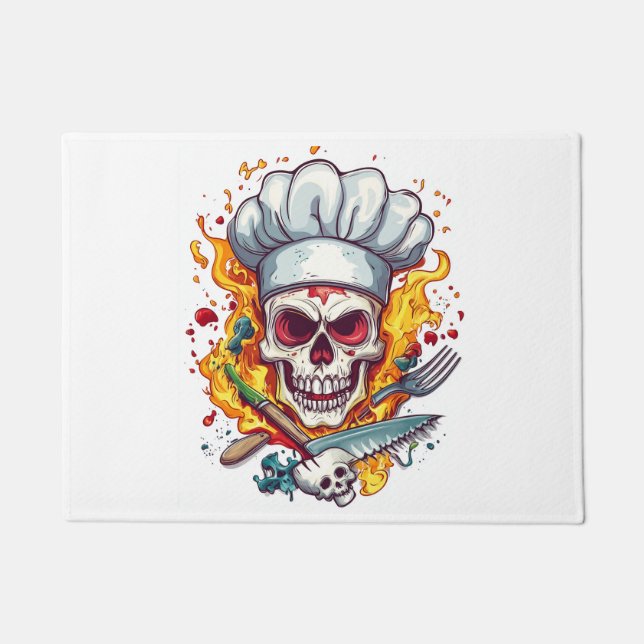 Tapete Mestre de Cozinha do Skull Chef (Frente)