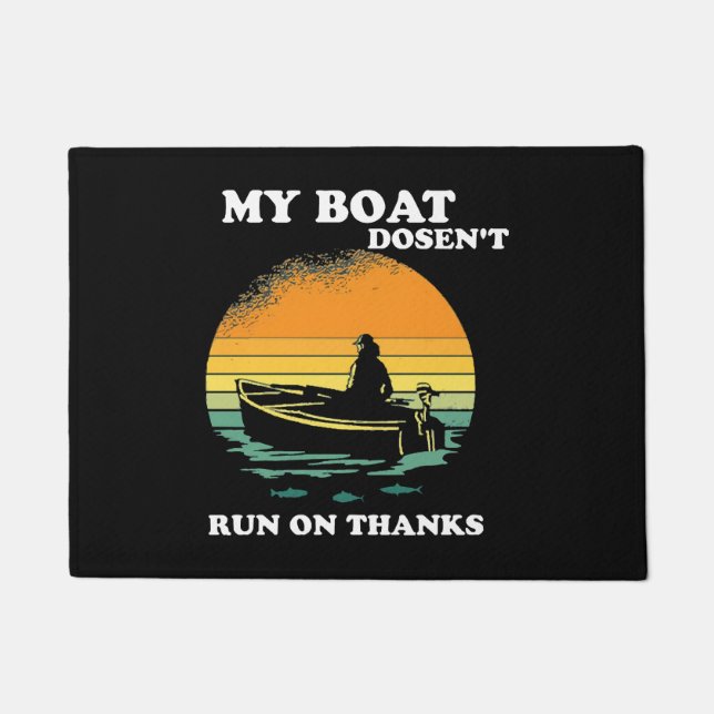 Tapete Meu Barco Não Funciona Com Agradecimentos (Frente)